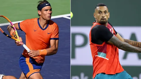 Rafael Nadal (left) and Nick Kyrgios