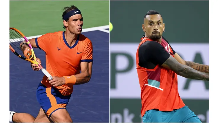 Rafael Nadal (left) and Nick Kyrgios