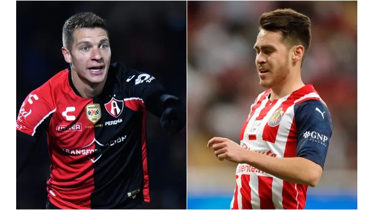 Julio Furch of Atlas (left) and Jesus Angulo of Chivas.