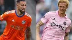 Calvin Harris of Cincinnati and Brek Shea of Inter Miami