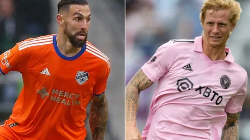 Calvin Harris of Cincinnati and Brek Shea of Inter Miami