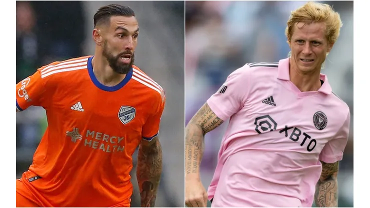 Calvin Harris of Cincinnati and Brek Shea of Inter Miami
