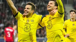 Cesar Azpilicueta and Mason Mount of Chelsea