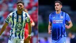 Yairo Moreno of Pachuca (left) and Luis Abram of Cruz Azul