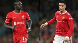 Sadio Mane of Liverpool (left) and Cristiano Ronaldo of Manchester United.