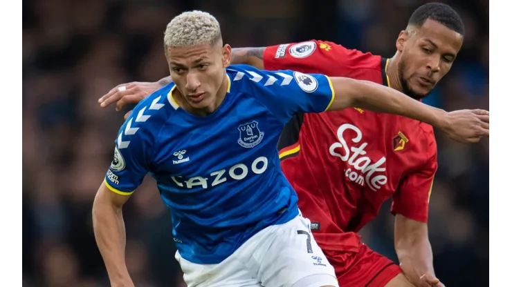 Richarlison of Everton and William Troost-Ekong of Watford