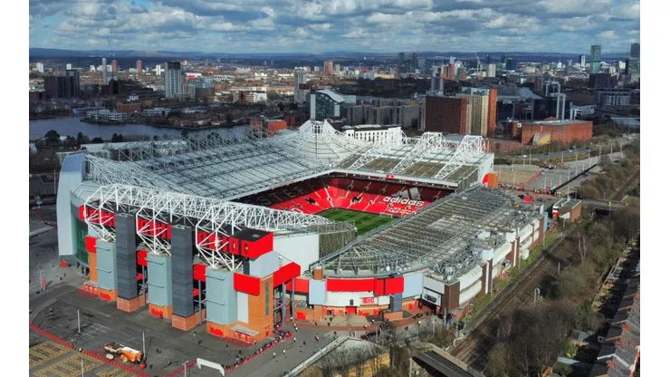 Aerial view of the Old Trafford, home to Manchester United.