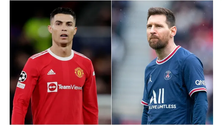 Cristiano Ronaldo (left) and Lionel Messi, both out of the 2021-22 UEFA Champions League.
