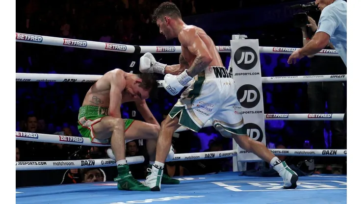 The exact moment when Conlan was knocked out by Leigh Wood