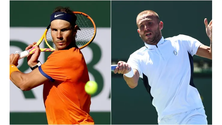 Rafael Nadal (left) and Daniel Evans