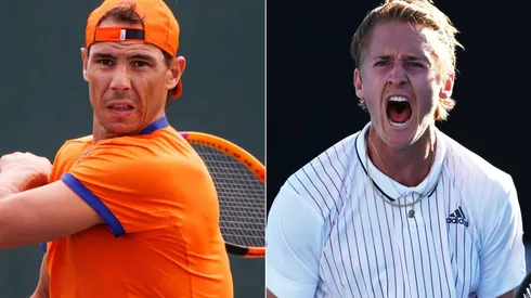 Rafael Nadal of Spain and Sebastian Korda of the US