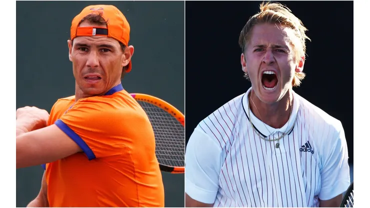 Rafael Nadal of Spain and Sebastian Korda of the US