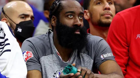 James Harden during the Sixers' loss to the Nets.