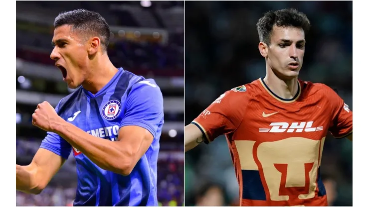 Uriel Antuna of Cruz Azul and Juan Dinenno of Pumas