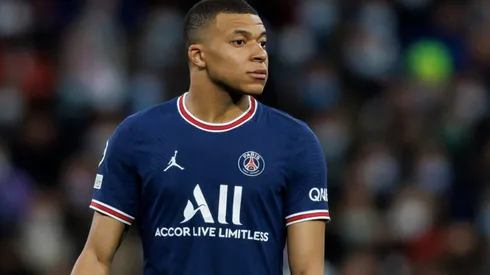 Kylian Mbappe during PSG's loss to Real Madrid that resulted in a Champions League elimination.