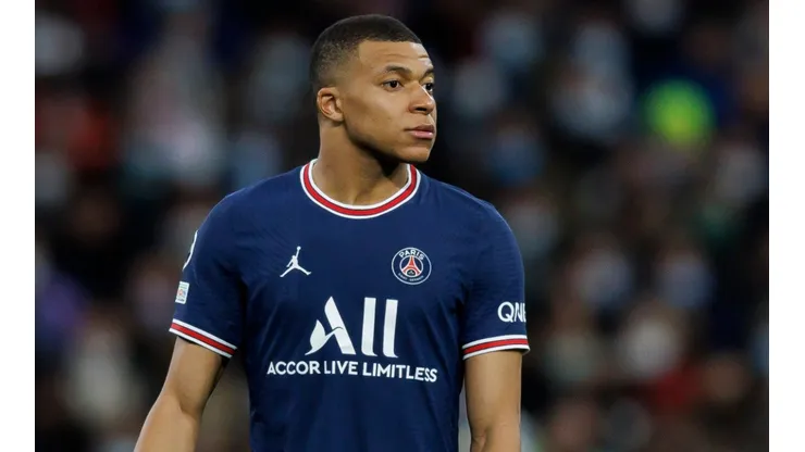 Kylian Mbappe during PSG's loss to Real Madrid that resulted in a Champions League elimination.