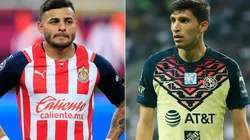 Alexis Vega of Chivas (left) and Jordan Silva of Club America.