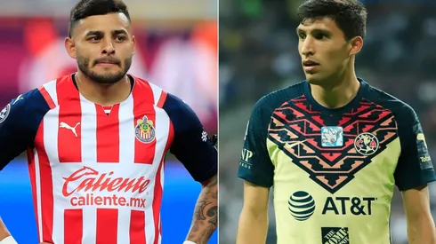 Alexis Vega of Chivas (left) and Jordan Silva of Club America.