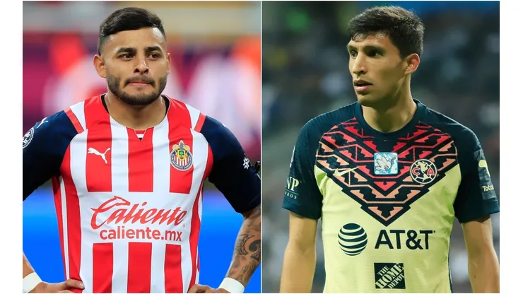 Alexis Vega of Chivas (left) and Jordan Silva of Club America.