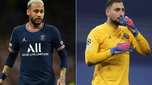 Neymar (left) and Gianluigi Donnarumma.