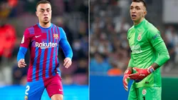 Sergiño Dest and Fernando Muslera