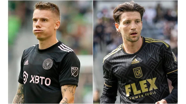 Bryce Duke of the Inter Miami and Ilie Sanchez of LAFC