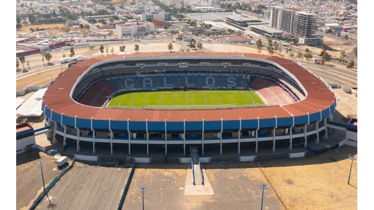 View of Estadio La Corregidora after the riot that took place in the Queretaro vs Atlas Liga MX game.