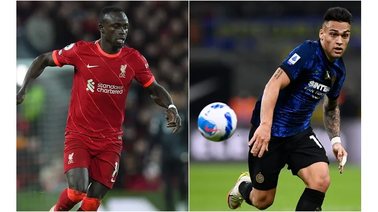 Sadio Mane of Liverpool and Lautaro Martinez of Inter