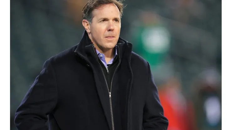 Brian Griese during a NFL game in January 2022 as an ESPN commentator