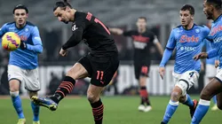 Zlatan Ibrahimovic of AC Milan, Diego Demme of SSC Napoli and Juan Jesus of SSC Napoli
