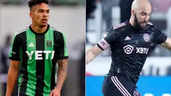 Daniel Pereira Gil of Austin FC and Gonzalo Higuain of Inter Miami