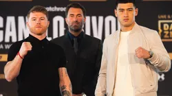Canelo Alvarez and Dmitry Bivol on the first promotional press conference of their bout