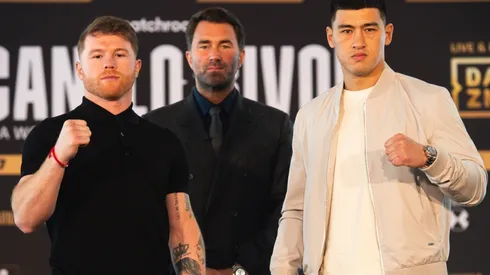 Canelo Alvarez and Dmitry Bivol on the first promotional press conference of their bout