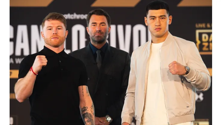 Canelo Alvarez and Dmitry Bivol on the first promotional press conference of their bout