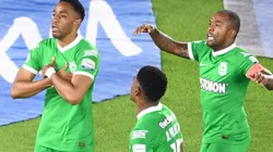 Hayen Palacios, Nelson Palacio and Dorlan Pabon of Atletico Nacional