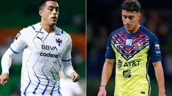 Rogelio Funes Mori of Monterrey (left) and Alejandro Zendejas of Club America.