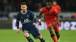 Lionel Messi of Paris Saint-Germain in action during the Ligue 1