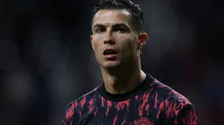 Cristiano Ronaldo of Manchester United looks on