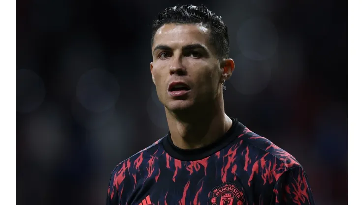 Cristiano Ronaldo of Manchester United looks on