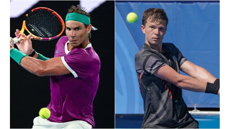 Rafael Nadal (left) and Stefan Kozlov