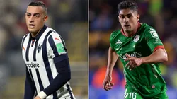 Rogelio Funes Mori of Monterrey (left) and Javier Güemez of San Luis