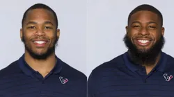 defensive assistant Dele Harding (left) and assistant defensive line Kenyon Jackson of Texans