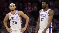 Ben Simmons (left) and Joel Embiid.