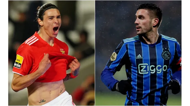 Darwin Nunez of SL Benfica and Dusan Tadic of Ajax