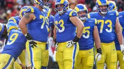 Rams players during the game against the Bucs in the 2022 playoff