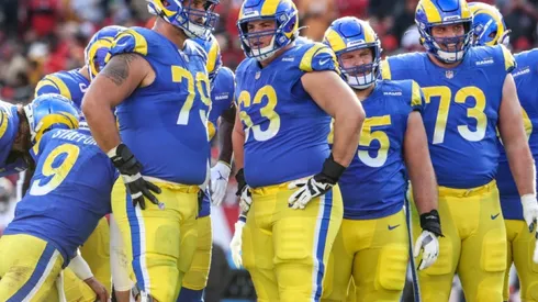 Rams players during the game against the Bucs in the 2022 playoff