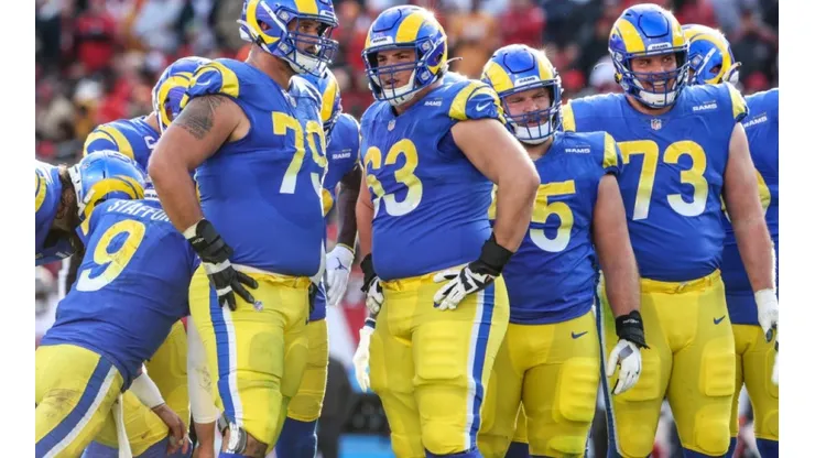 Rams players during the game against the Bucs in the 2022 playoff