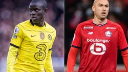 N'Golo Kante of Chelsea and Burak Ylmaz of Lille