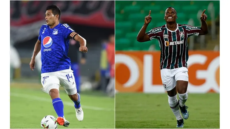 David Macallister Silva of Millonarios and Jhon Arias of Fluminense