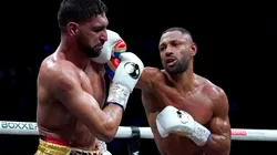 Amir Khan has faced Kell Brook at the Manchester Arena